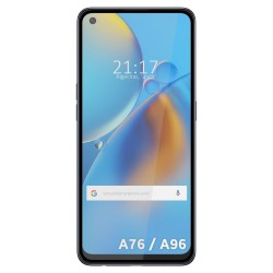 Protector Cristal Templado Completo 5D Full Glue Negro para Oppo A76 / A96 Vidrio 2