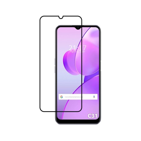 Protector Cristal Templado Completo 5D Full Glue Negro para Realme C31 Vidrio