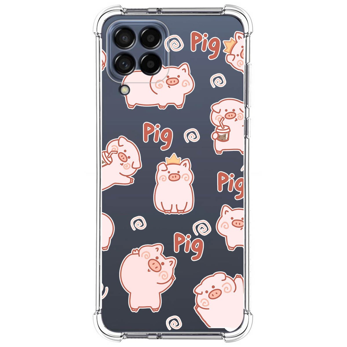 Funda Silicona Antigolpes para Samsung Galaxy M33 5G diseño Cerdos Dibujos