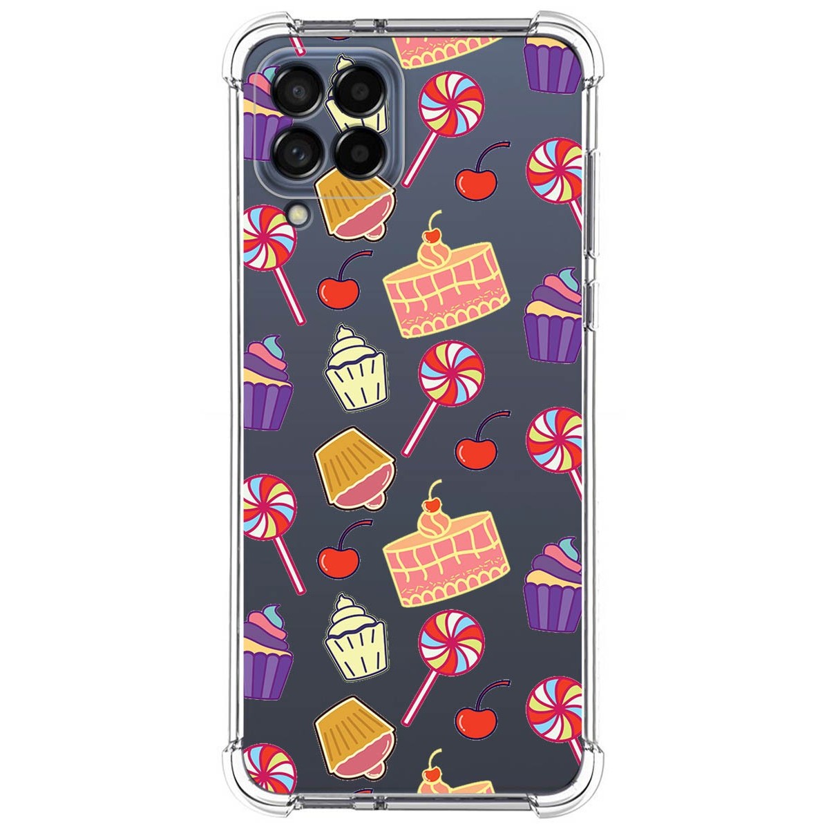 Funda Silicona Antigolpes para Samsung Galaxy M33 5G diseño Dulces 01 Dibujos