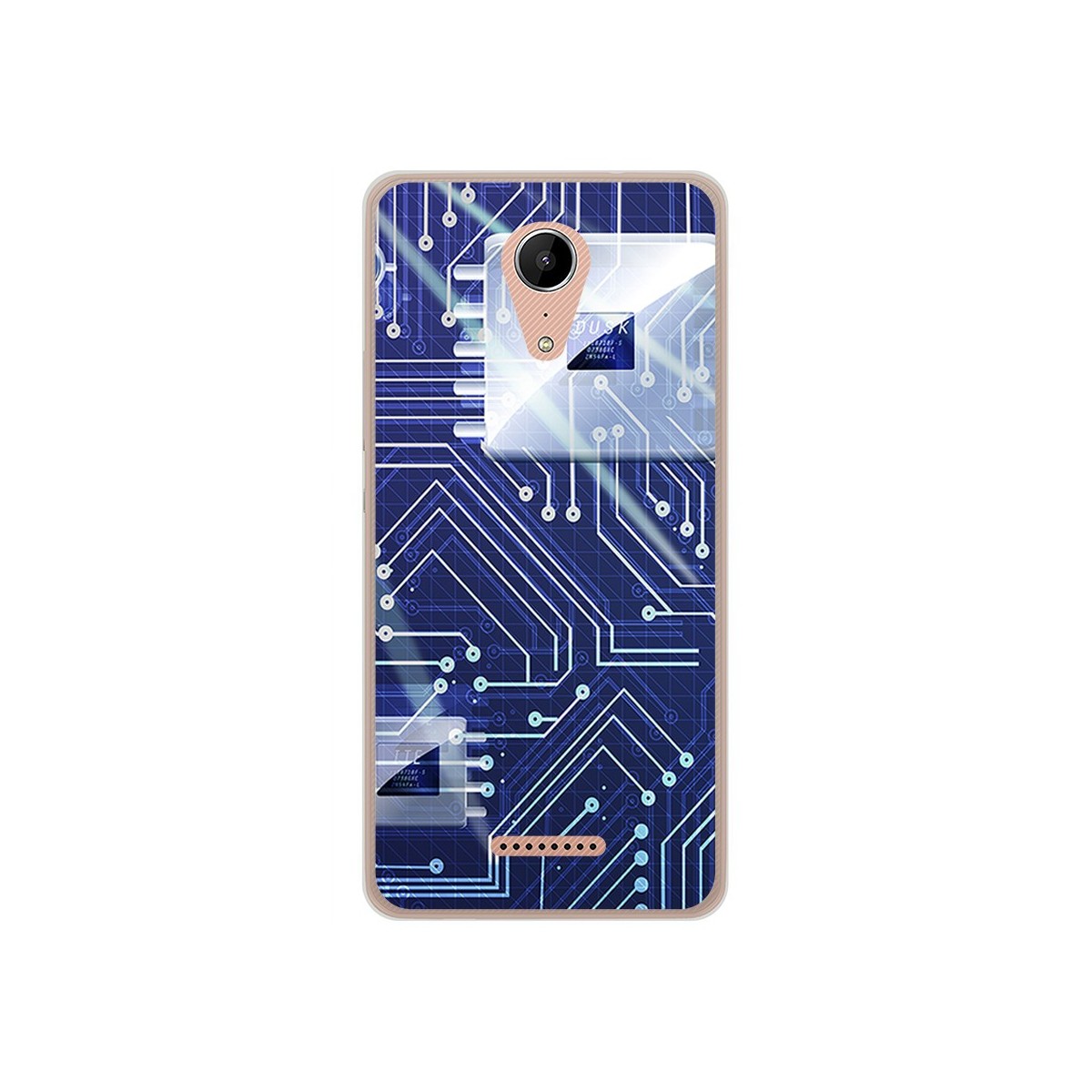 Funda Gel Tpu para Wiko Tommy2 Diseño Circuito Dibujos