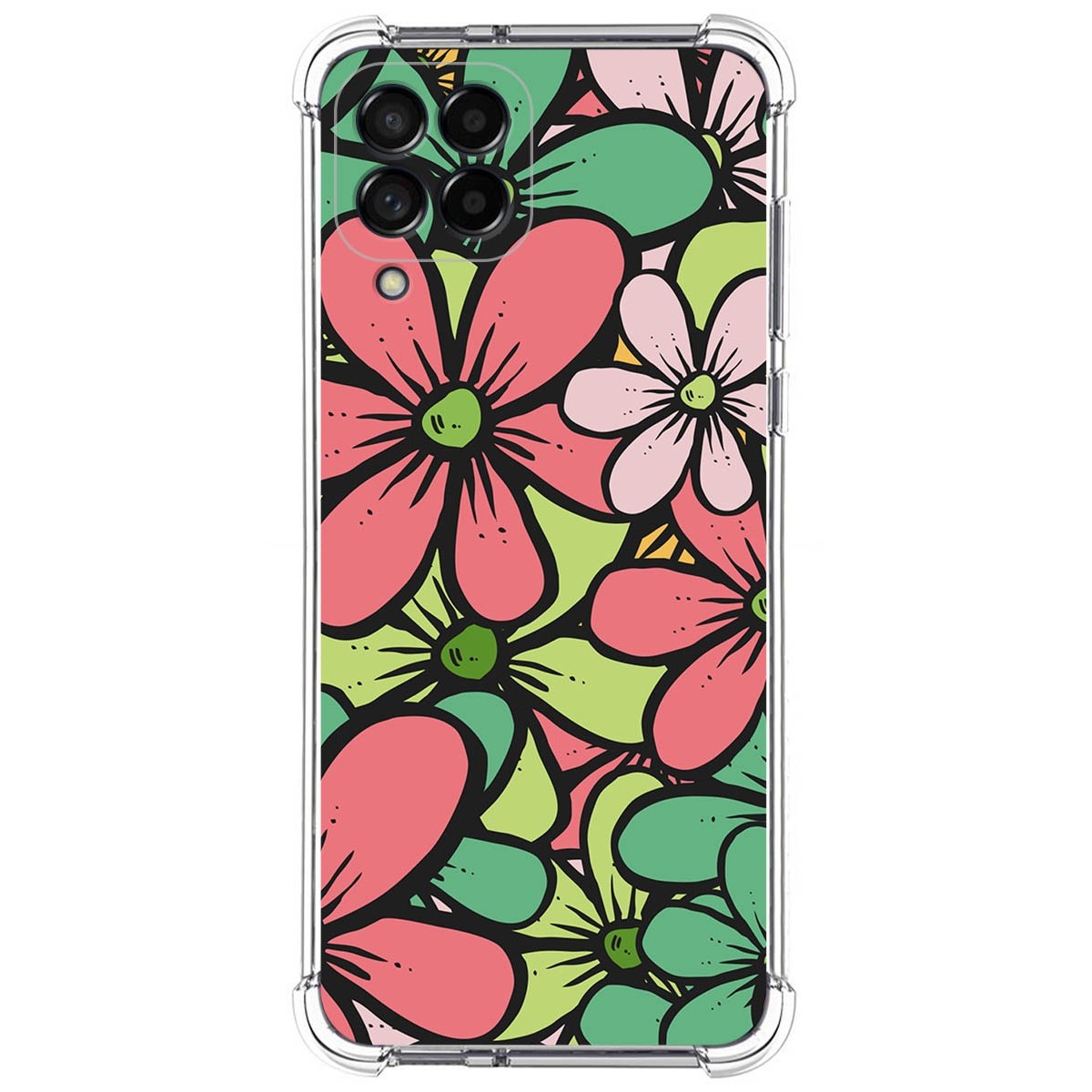 Funda Silicona Antigolpes para Samsung Galaxy M33 5G diseño Flores 02 Dibujos