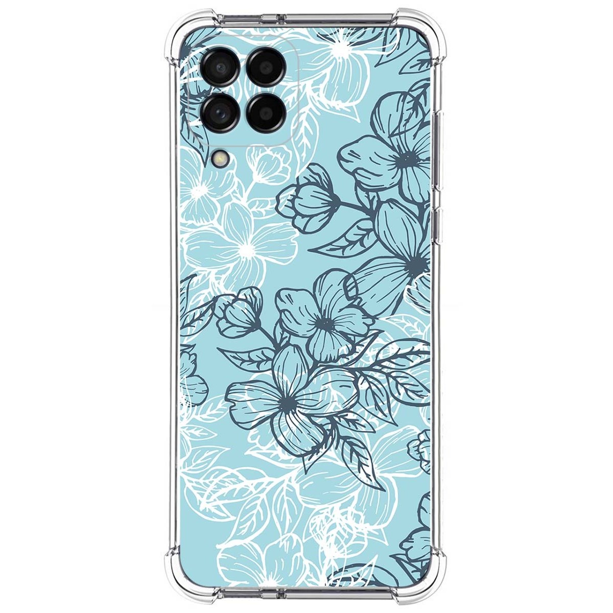 Funda Silicona Antigolpes para Samsung Galaxy M33 5G diseño Flores 03 Dibujos