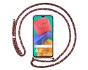 Funda Colgante Transparente para Samsung Galaxy M33 5G con Cordon Rosa / Dorado