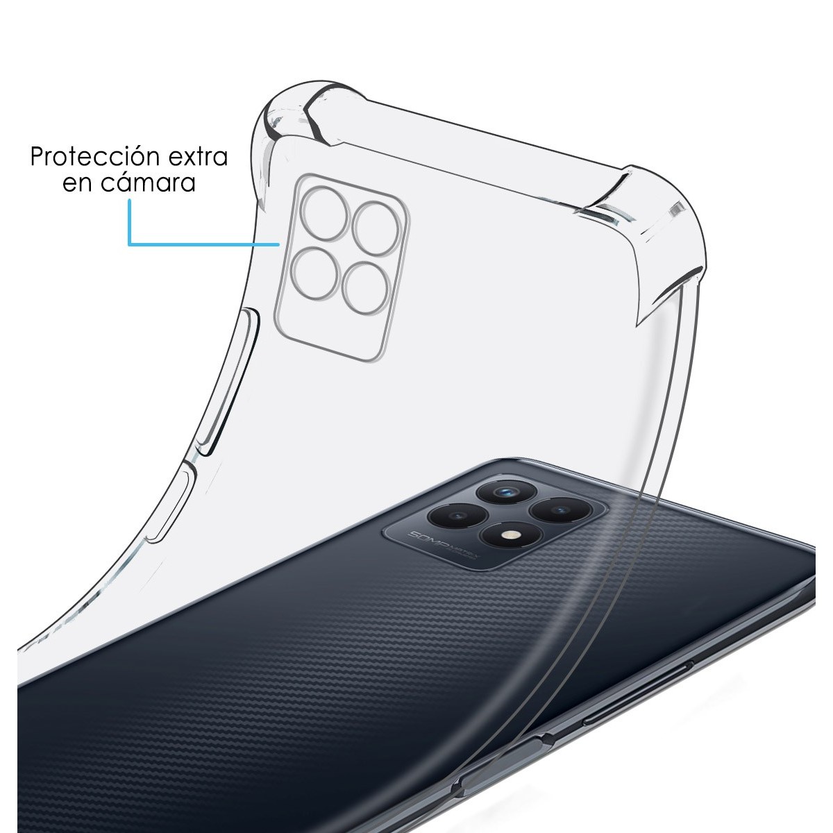 Funda Silicona Antigolpes Transparente para Realme Narzo 50