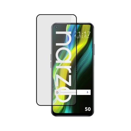 Protector Cristal Templado Completo 5D Full Glue Negro para Realme Narzo 50 Vidrio