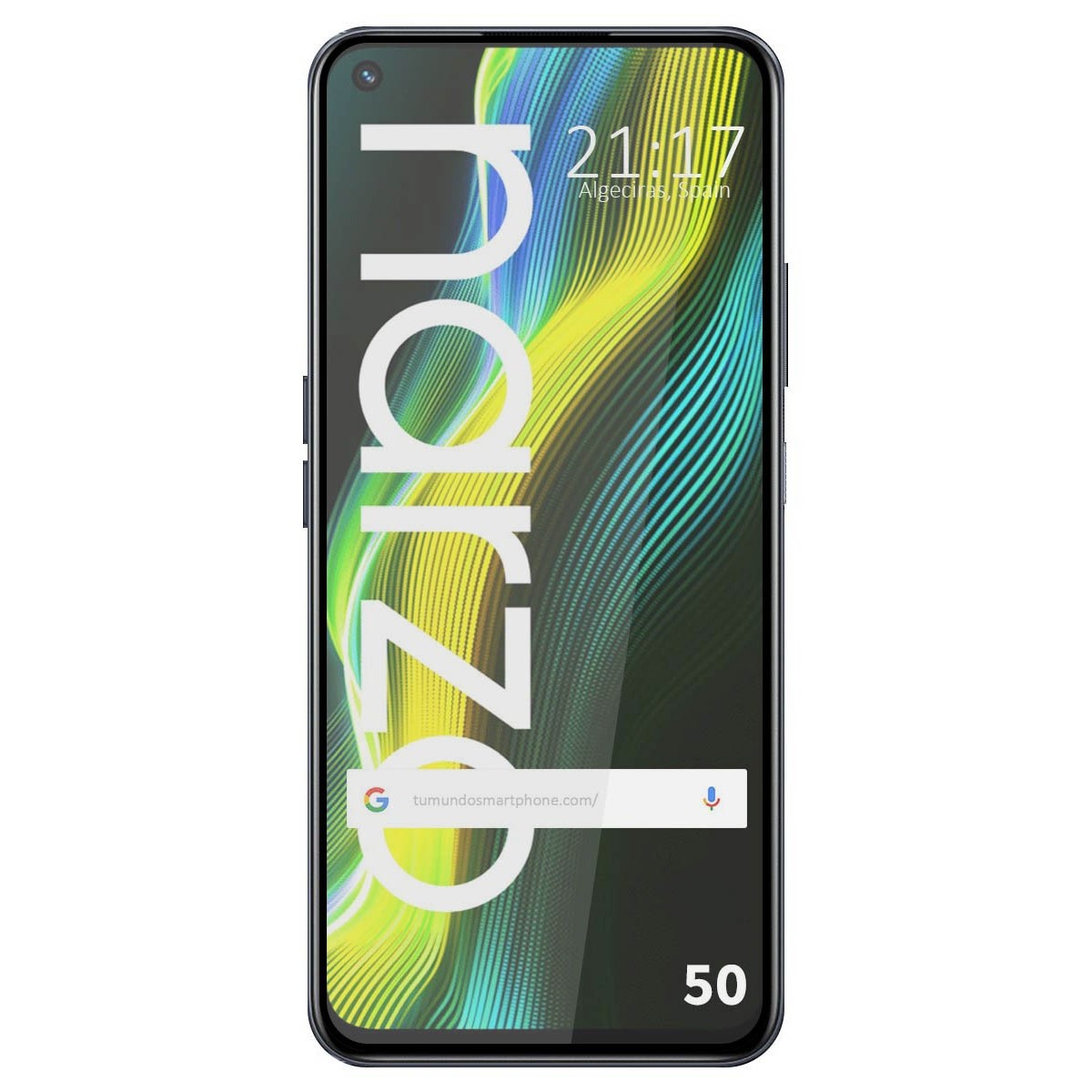 Protector Cristal Templado Completo 5D Full Glue Negro para Realme Narzo 50 Vidrio