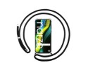 Funda Colgante Transparente para Realme Narzo 50 con Cordon Negro