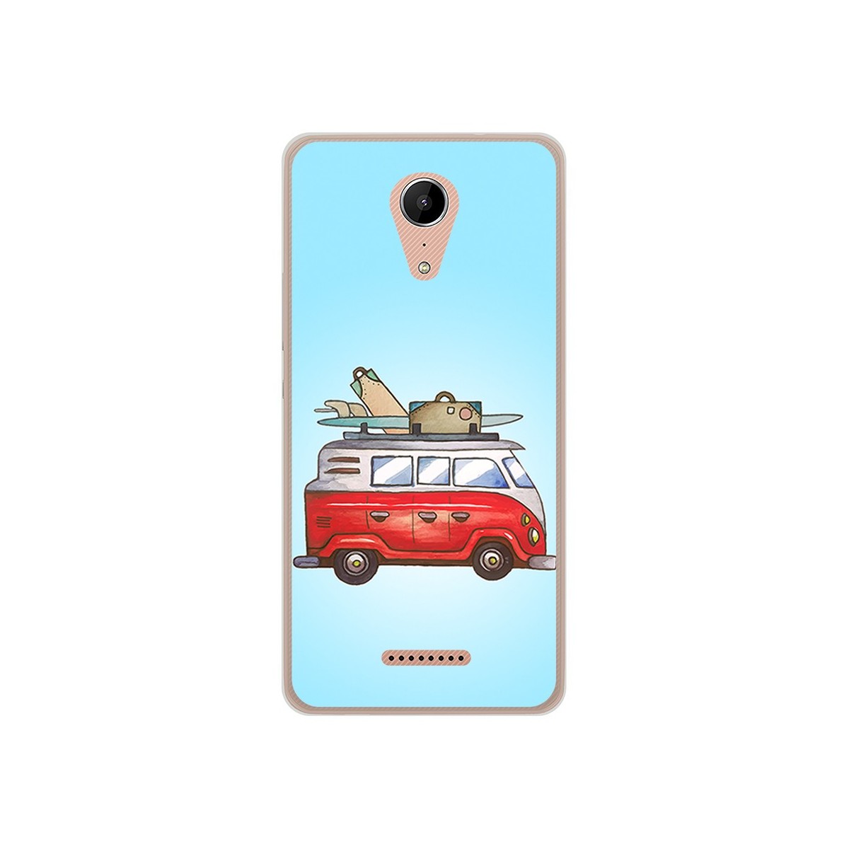 Funda Gel Tpu para Wiko Tommy2 Diseño Furgoneta Dibujos