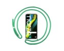 Funda Colgante Transparente para Realme Narzo 50 con Cordon Verde Agua