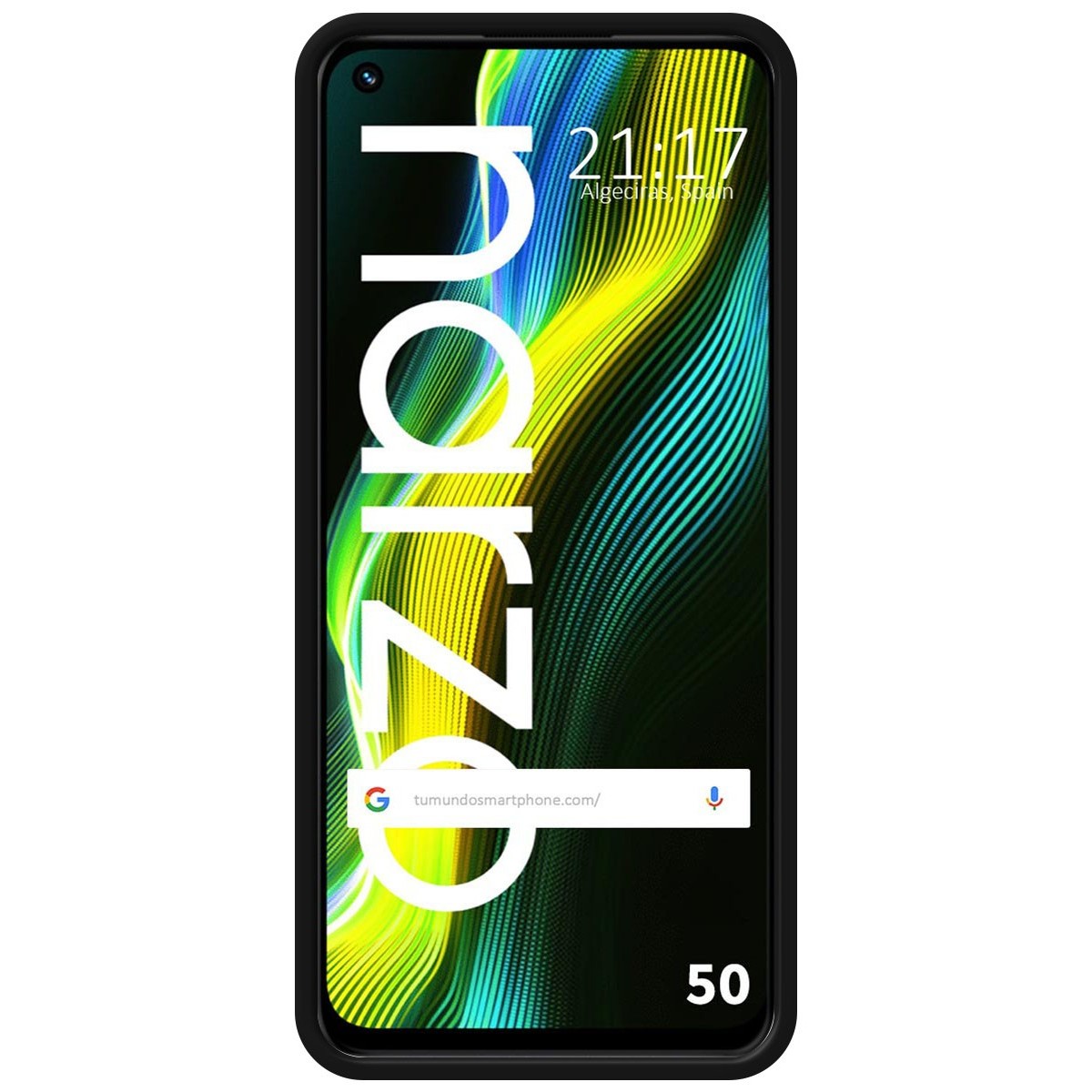 Funda Silicona Líquida Ultra Suave para Realme Narzo 50 Color Negra