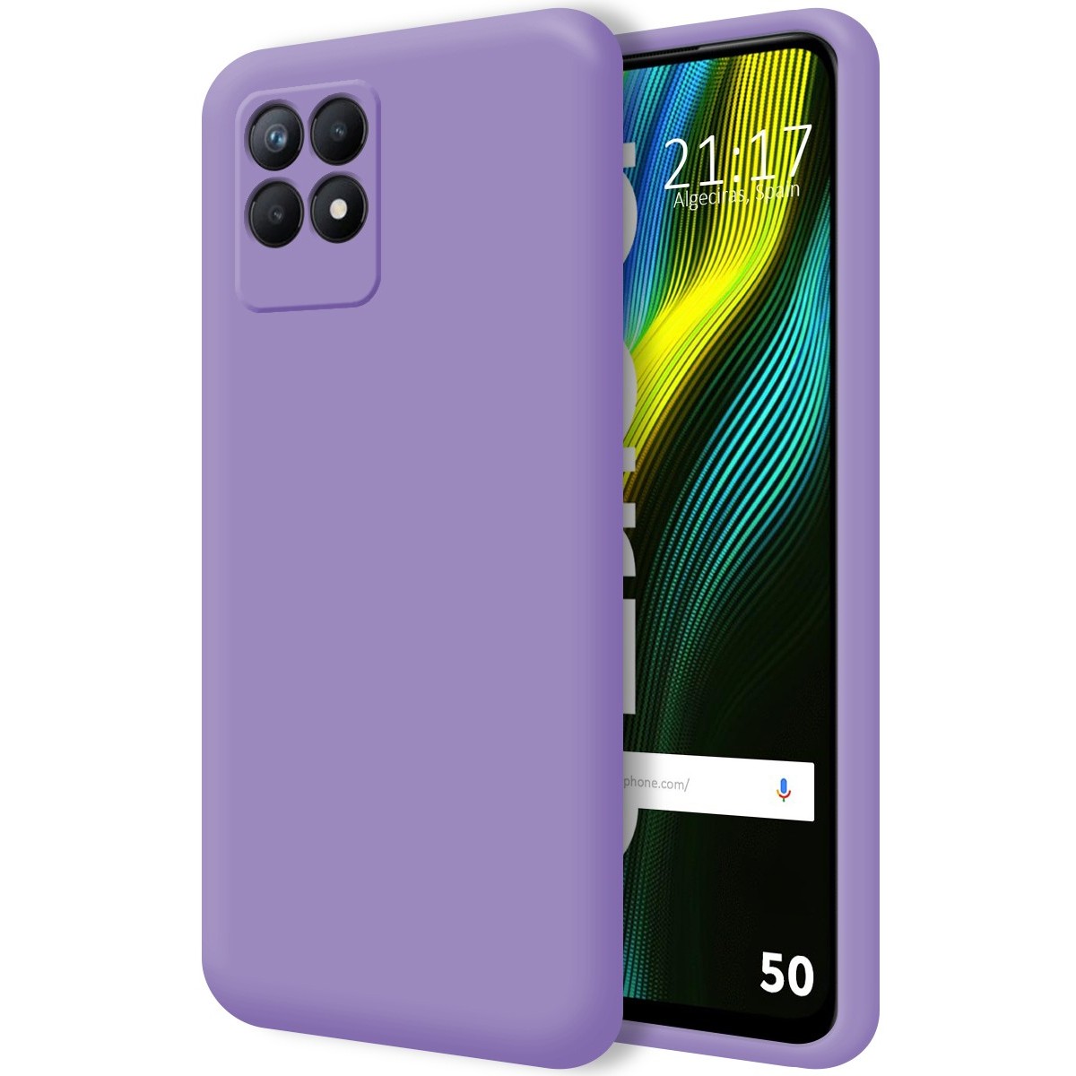 Funda Silicona Líquida Ultra Suave para Realme Narzo 50 Color Morada