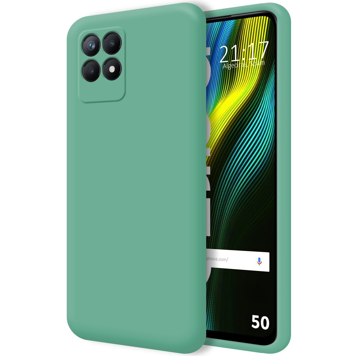 Funda Silicona Líquida Ultra Suave para Realme Narzo 50 Color Verde
