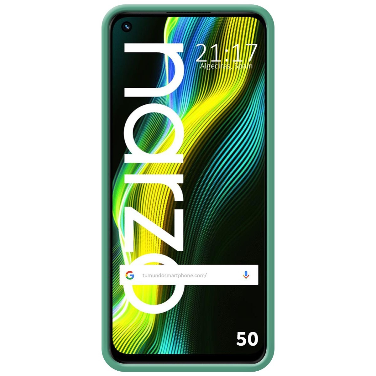 Funda Silicona Líquida Ultra Suave para Realme Narzo 50 Color Verde