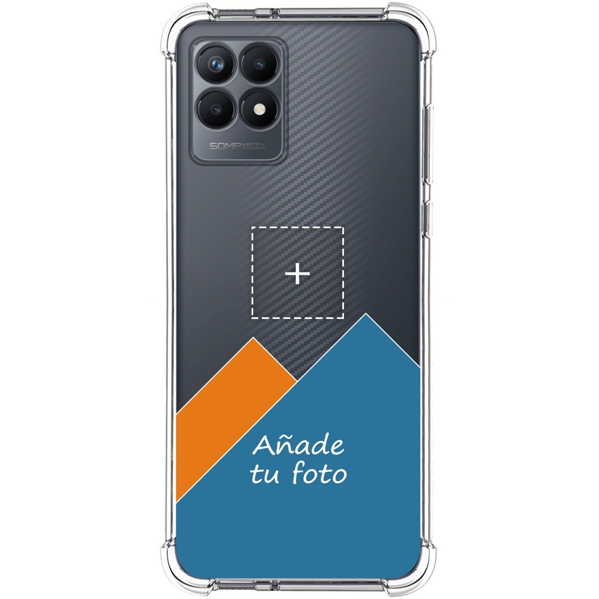 Personaliza tu Funda Silicona AntiGolpes Transparente con tu Fotografía para Realme Narzo 50 Dibujo Personalizada