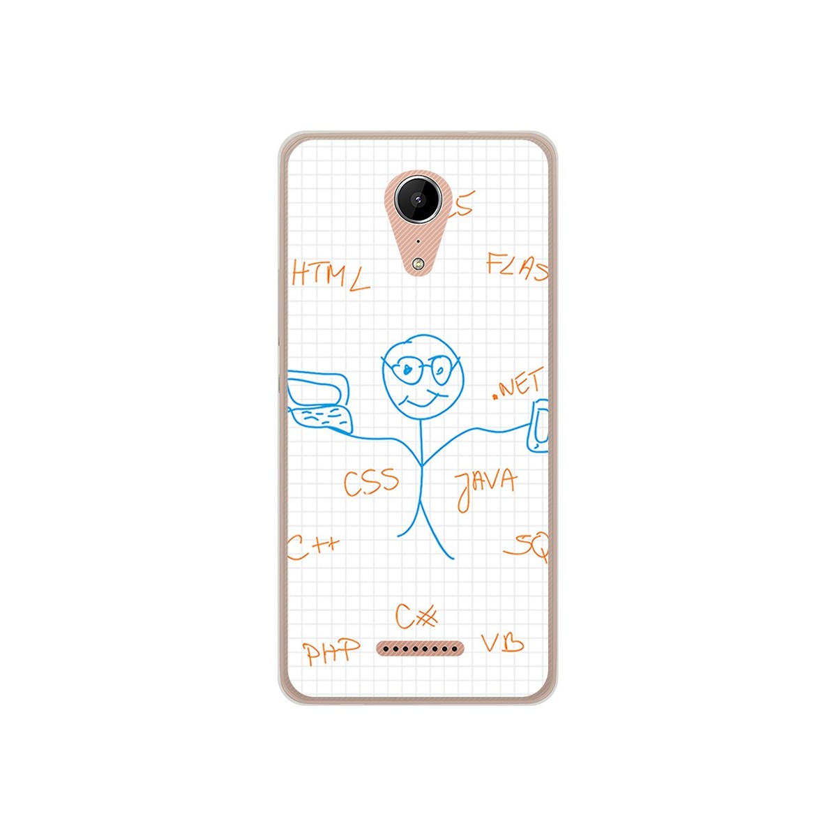 Funda Gel Tpu para Wiko Tommy2 Diseño Informatico Dibujos