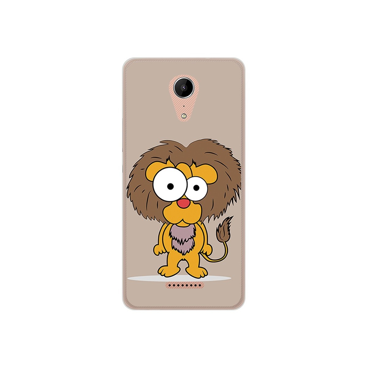 Funda Gel Tpu para Wiko Tommy2 Diseño Leon Dibujos