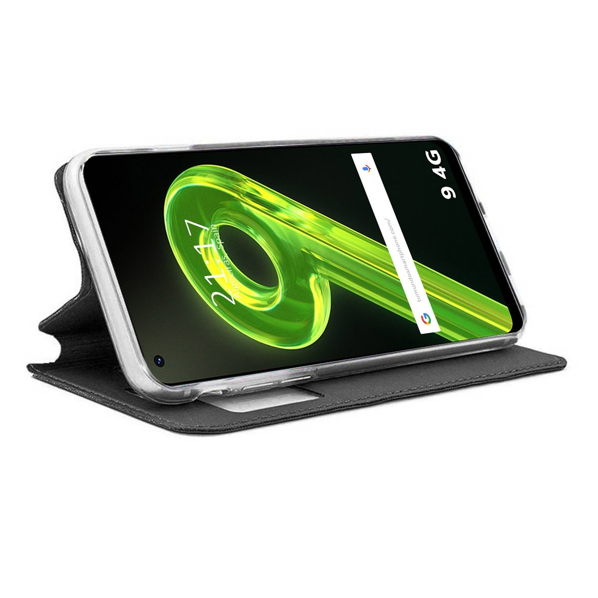 Funda Libro Soporte con Ventana para Realme 9 4G Color Negra