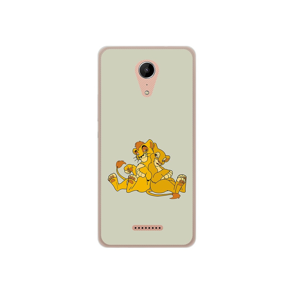 Funda Gel Tpu para Wiko Tommy2 Diseño Leones Dibujos