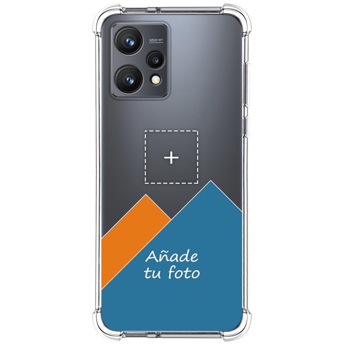 Personaliza tu Funda Silicona AntiGolpes Transparente con tu Fotografía para Realme 9 4G Dibujo Personalizada