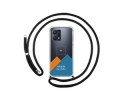 Personaliza tu Funda Colgante Transparente para Realme 9 4G con Cordon Negro Dibujo Personalizada
