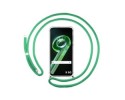 Funda Colgante Transparente para Realme 9 5G con Cordon Verde Agua