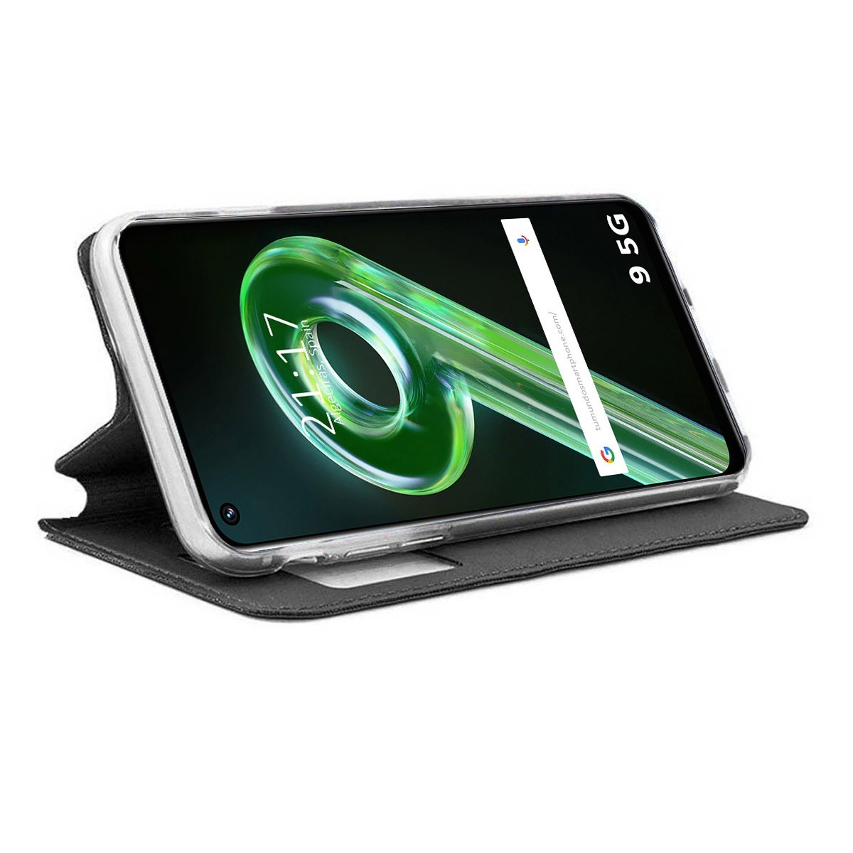 Funda Libro Soporte con Ventana para Realme 9 5G Color Negra