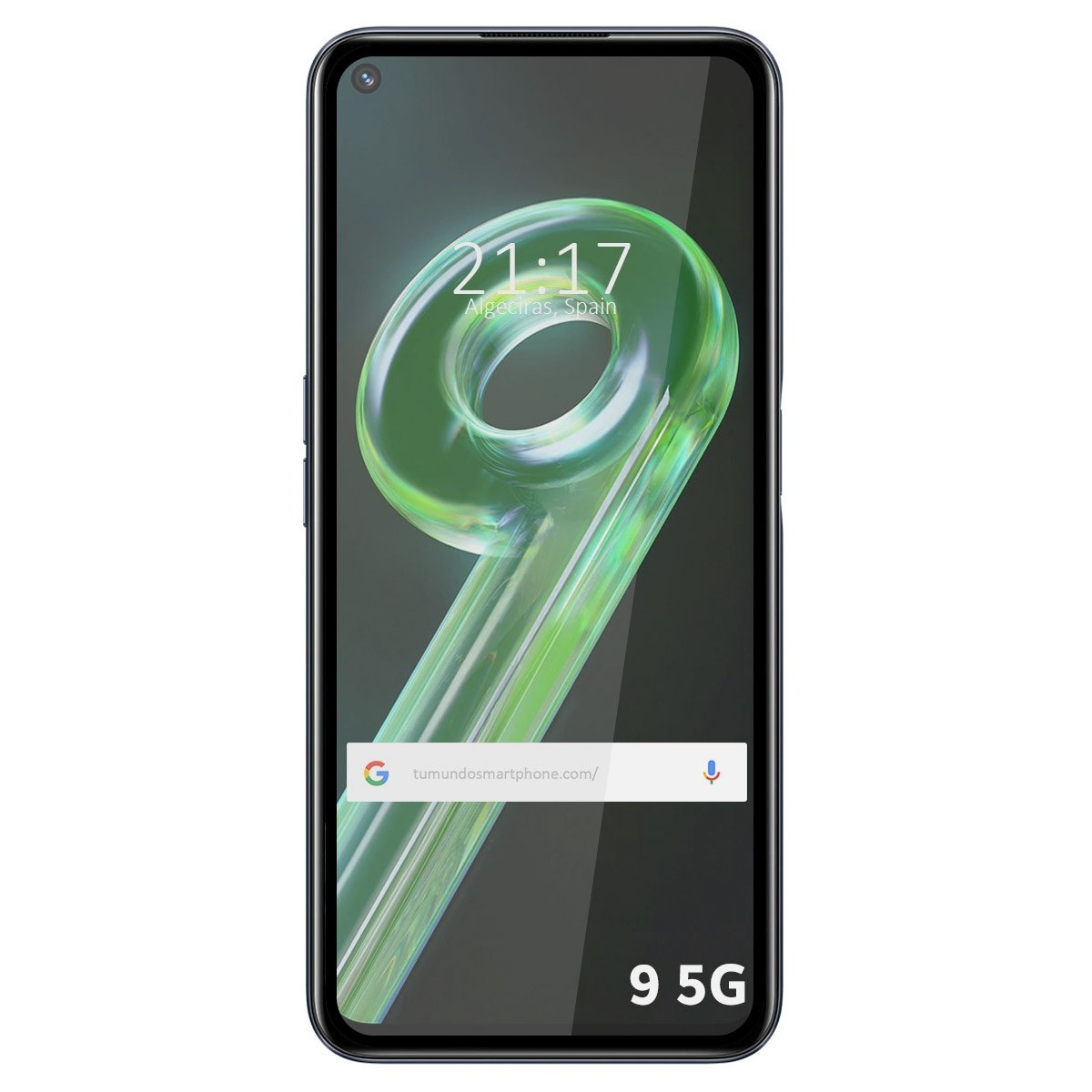 Protector Cristal Templado Completo 5D Full Glue Negro para Realme 9 5G Vidrio