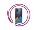 Personaliza tu Funda Colgante Transparente para Realme 9 5G con Cordon Rosa Fucsia Dibujo Personalizada