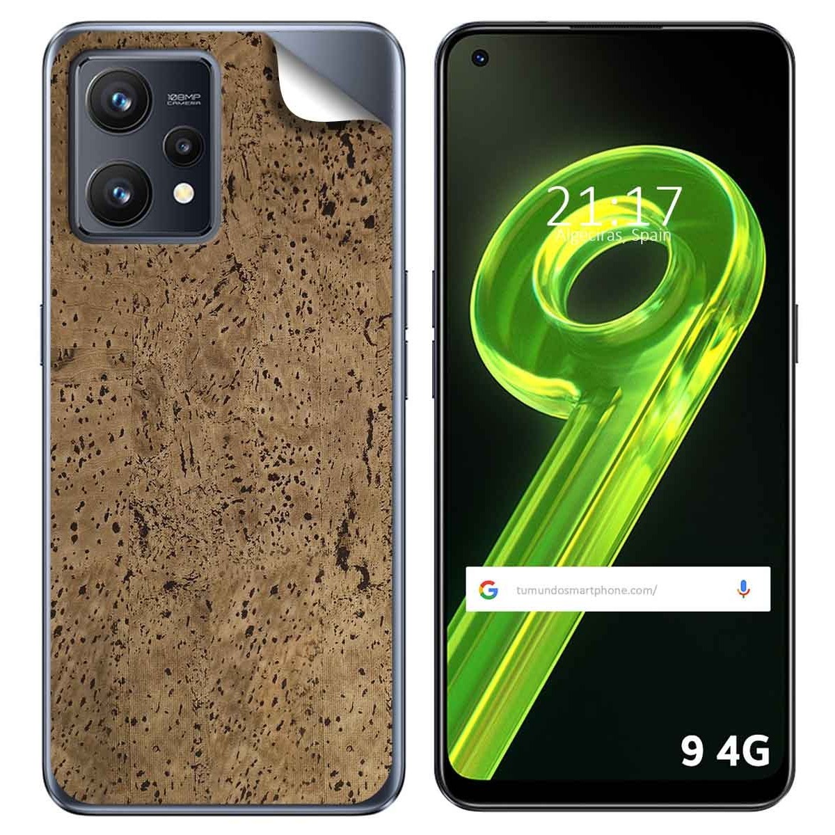 Pegatina Vinilo Autoadhesiva Textura Corcho para Realme 9 4G