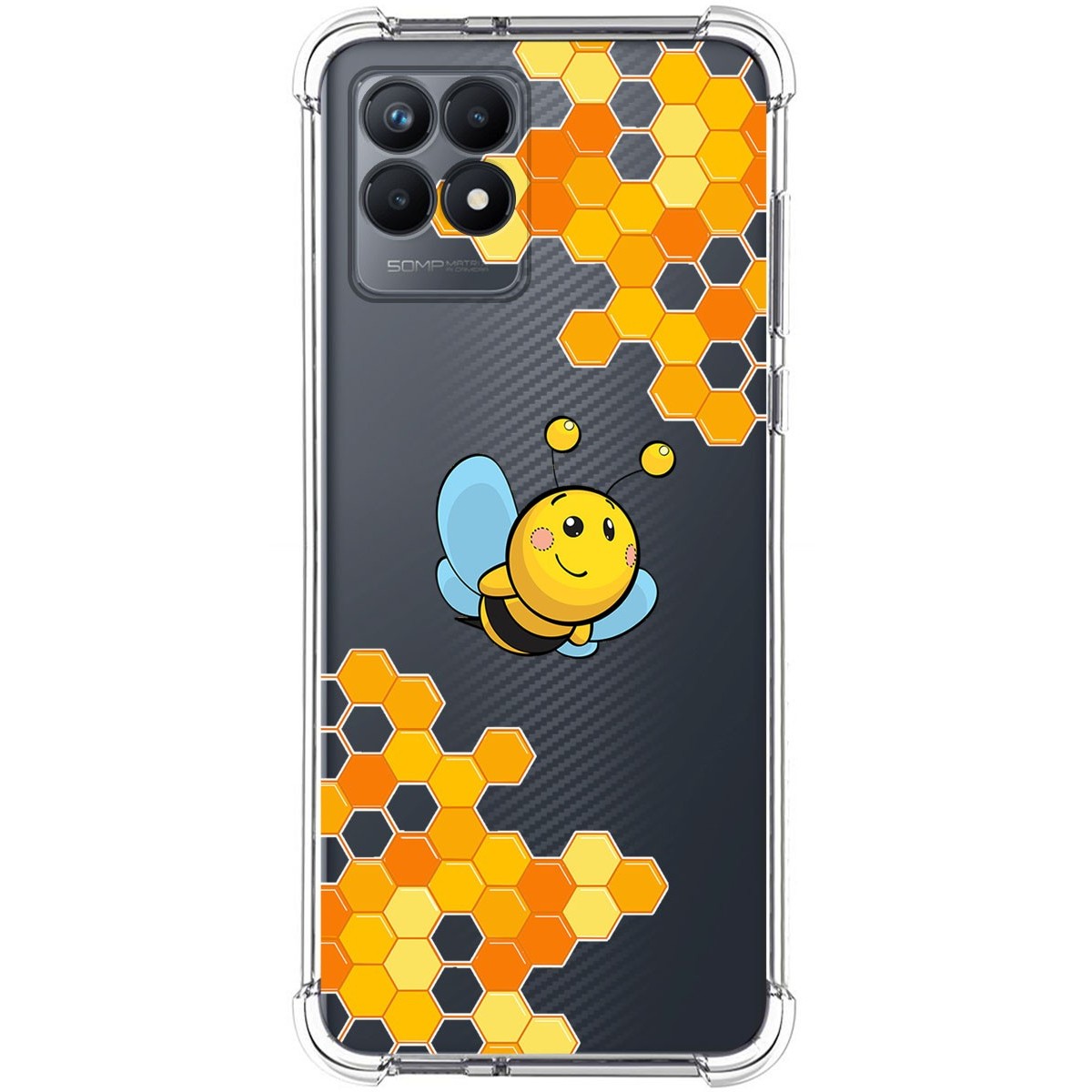 Funda Silicona Antigolpes para Realme Narzo 50 diseño Abeja Dibujos