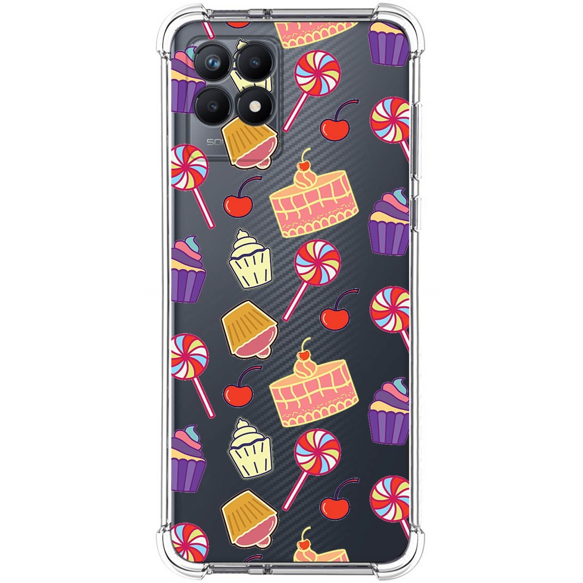 Funda Silicona Antigolpes para Realme Narzo 50 diseño Dulces 01 Dibujos