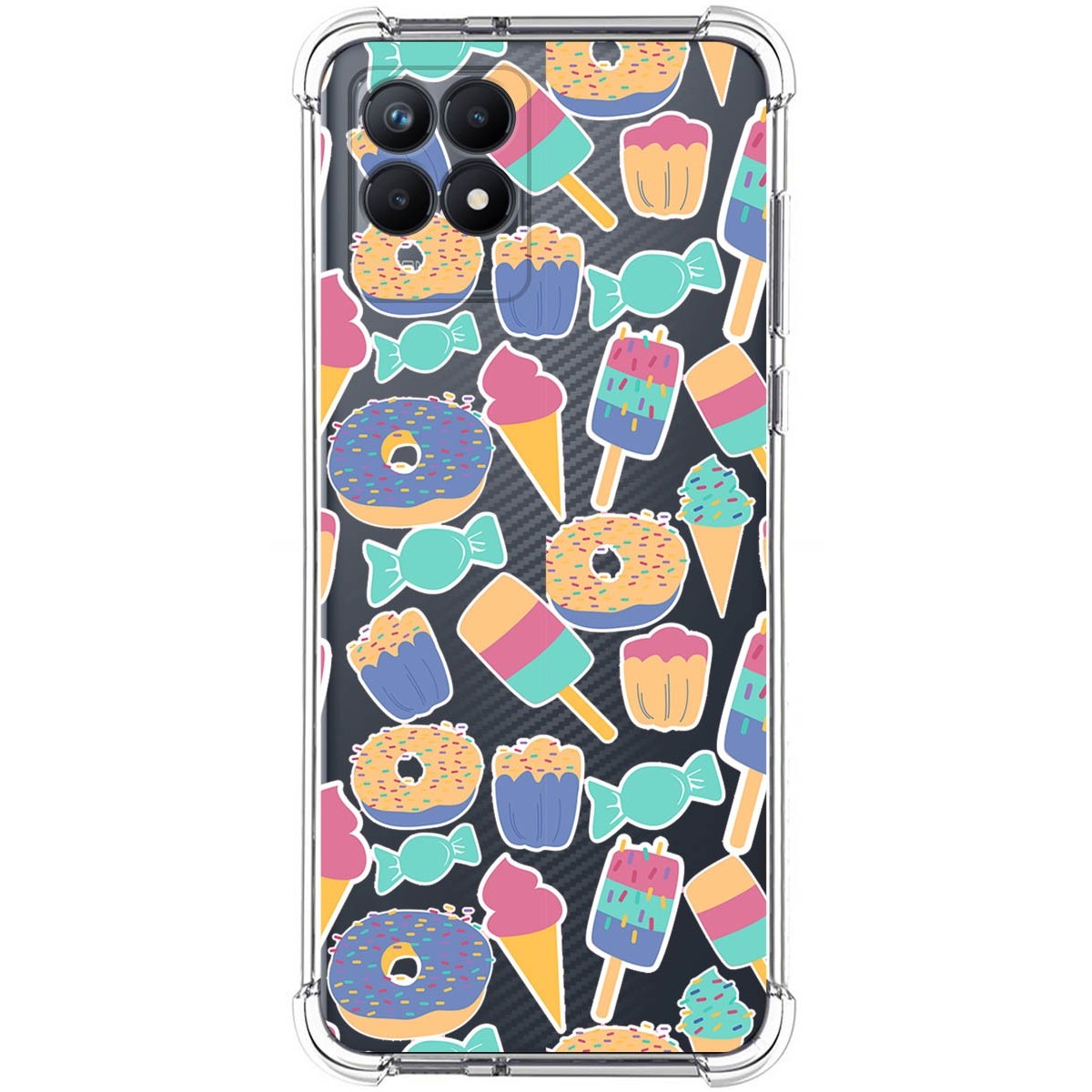 Funda Silicona Antigolpes para Realme Narzo 50 diseño Dulces 02 Dibujos