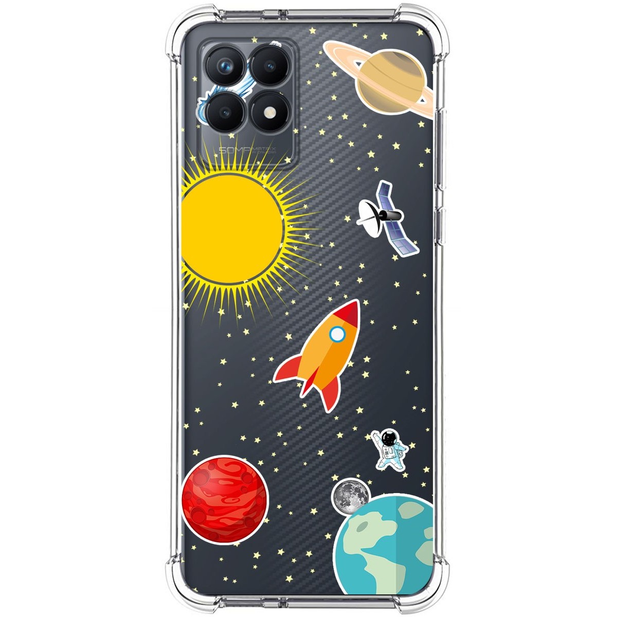 Funda Silicona Antigolpes para Realme Narzo 50 diseño Espacio Dibujos