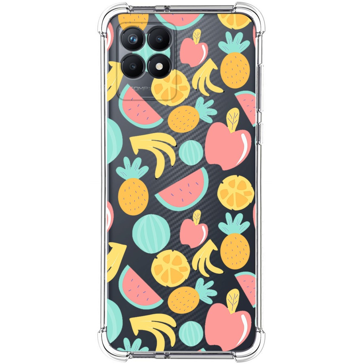 Funda Silicona Antigolpes para Realme Narzo 50 diseño Frutas 02 Dibujos