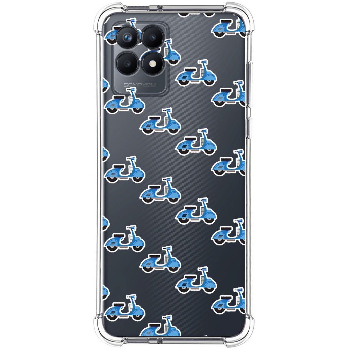 Funda Silicona Antigolpes para Realme Narzo 50 diseño Scooter Dibujos