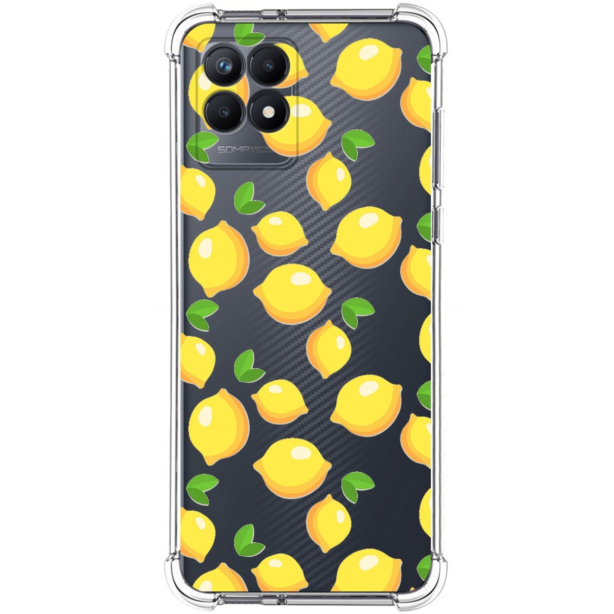 Funda Silicona Antigolpes para Realme Narzo 50 diseño Limones Dibujos