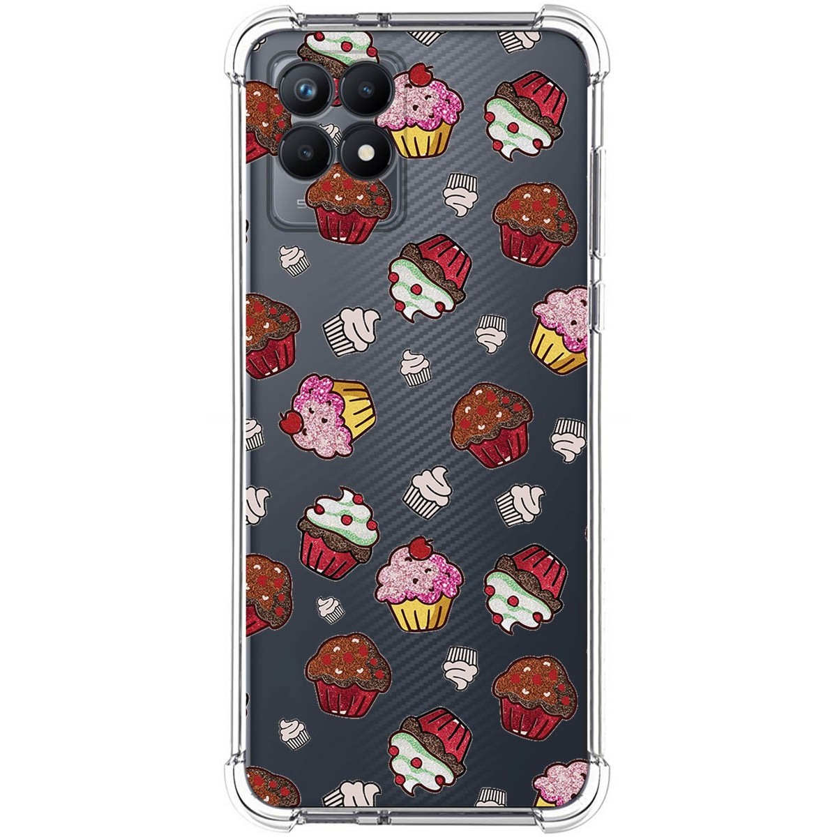 Funda Silicona Antigolpes para Realme Narzo 50 diseño Muffins Dibujos