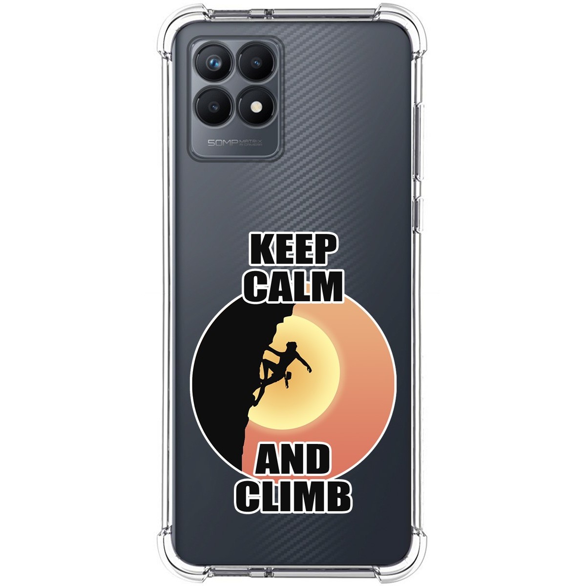 Funda Silicona Antigolpes para Realme Narzo 50 diseño Mujer Escalada Dibujos