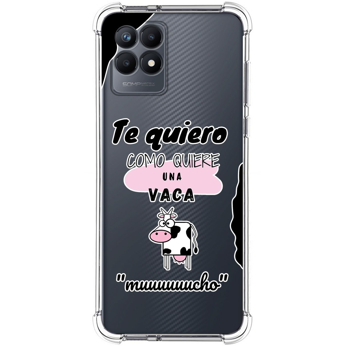 Funda Silicona Antigolpes para Realme Narzo 50 diseño Vaca Dibujos
