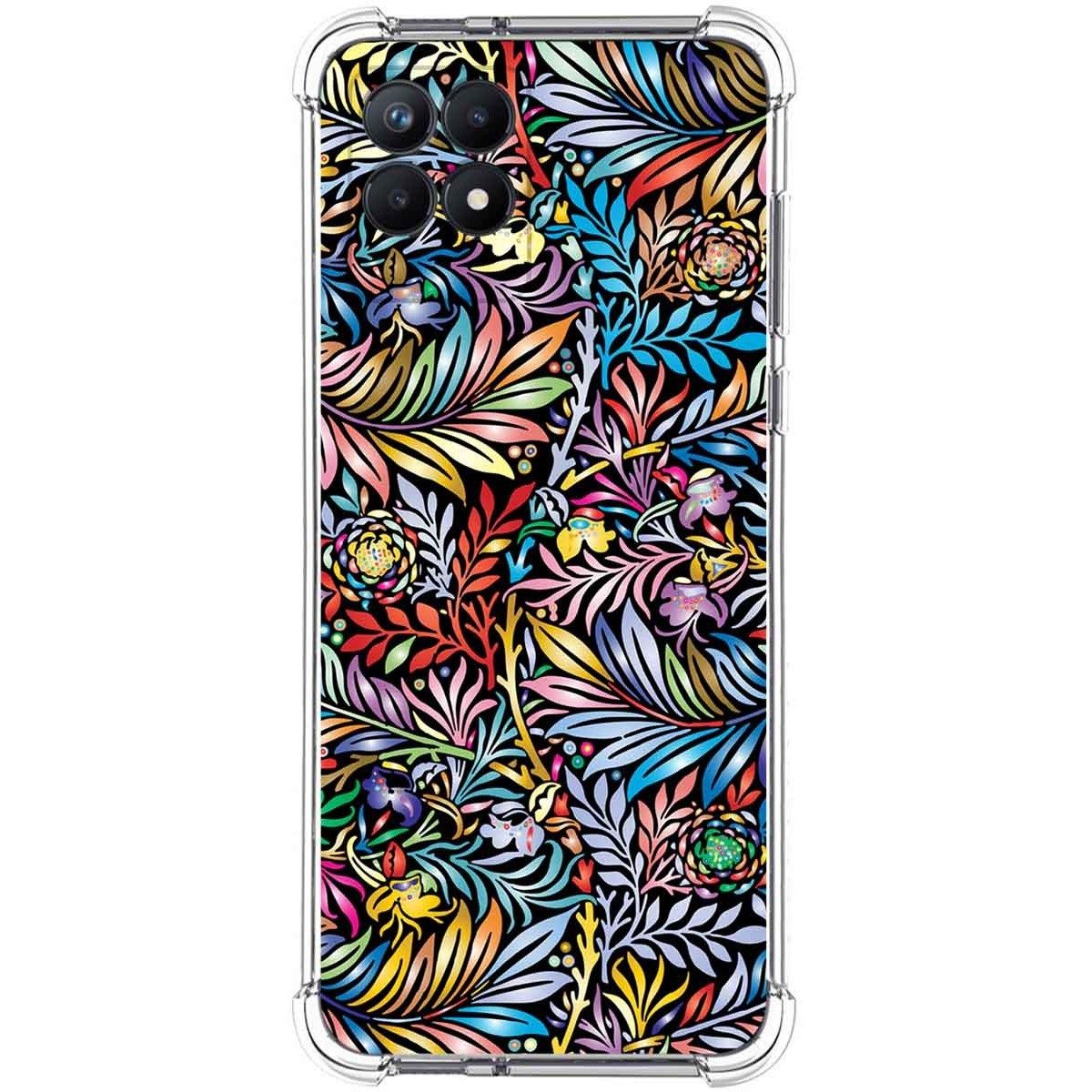 Funda Silicona Antigolpes para Realme Narzo 50 diseño Flores 04 Dibujos