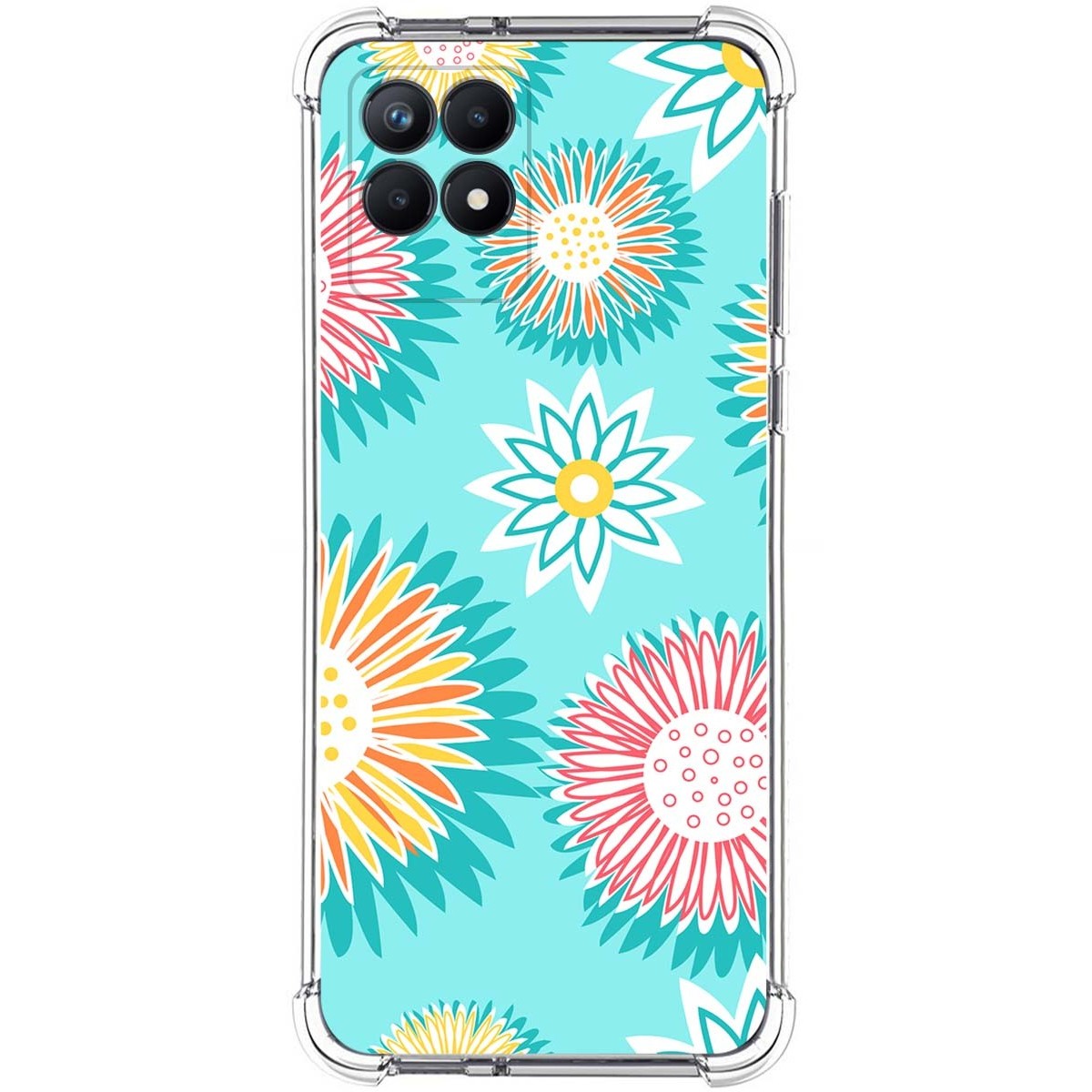 Funda Silicona Antigolpes para Realme Narzo 50 diseño Flores 05 Dibujos