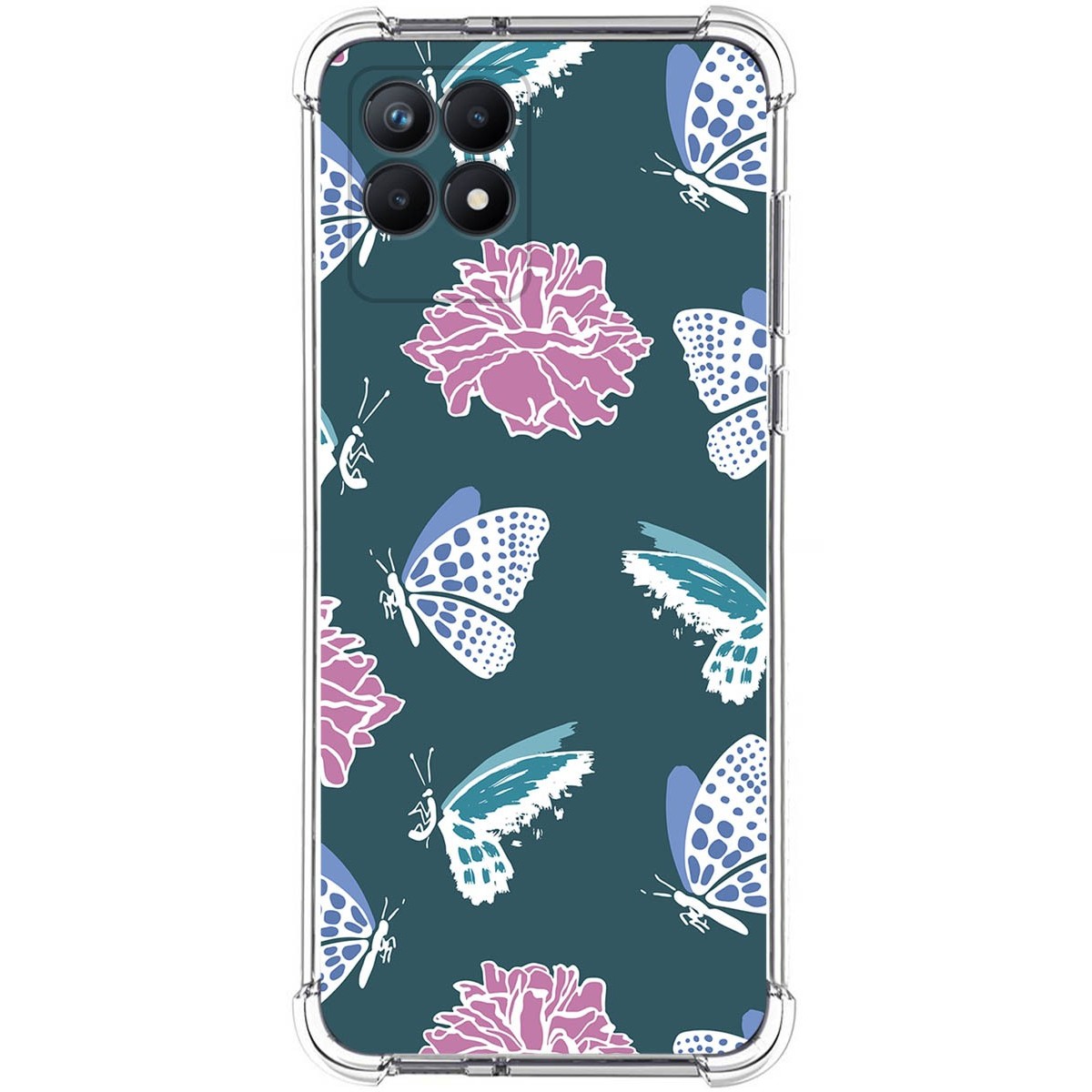 Funda Silicona Antigolpes para Realme Narzo 50 diseño Flores 10 Dibujos