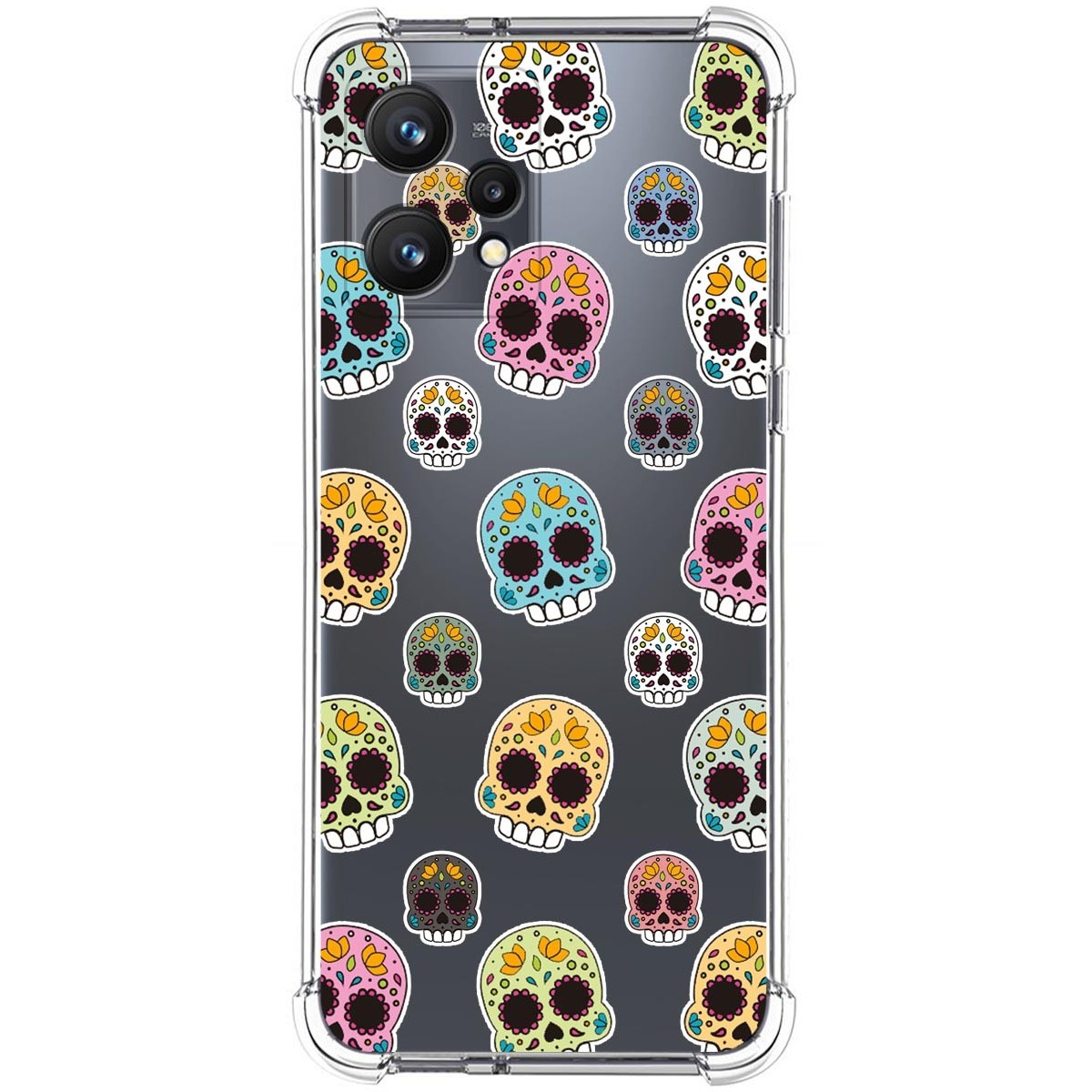 Funda Silicona Antigolpes para Realme 9 4G diseño Catrina Dibujos