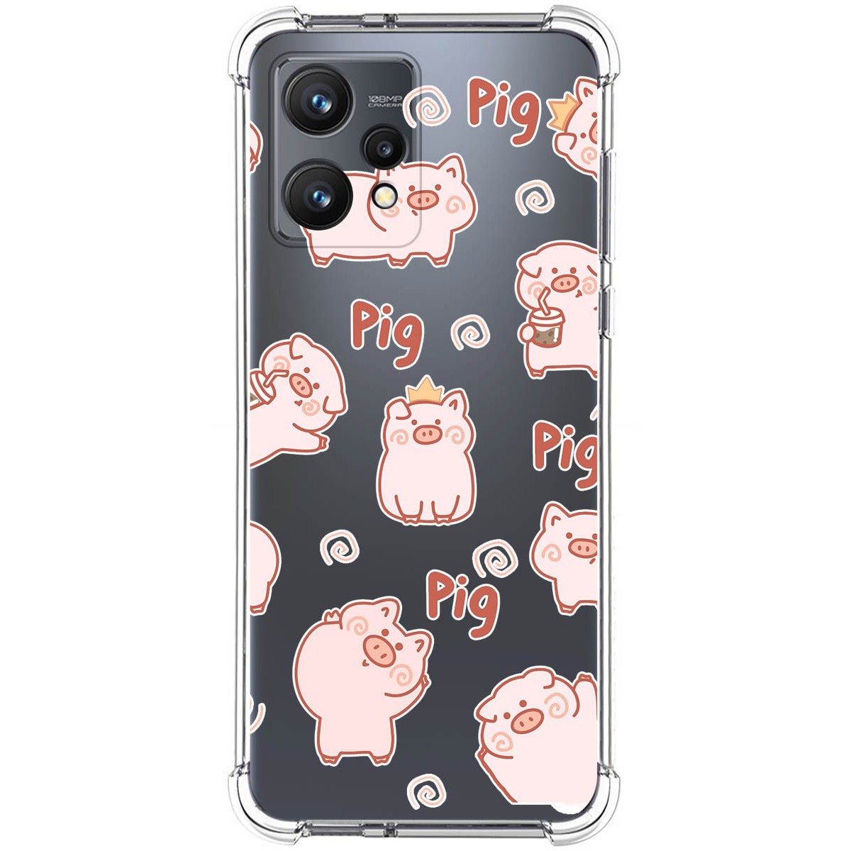 Funda Silicona Antigolpes para Realme 9 4G diseño Cerdos Dibujos