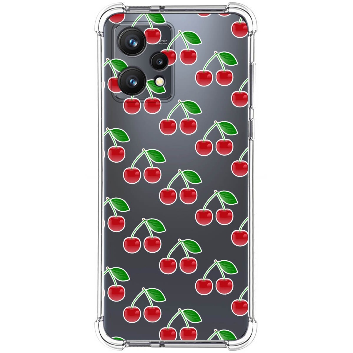 Funda Silicona Antigolpes para Realme 9 4G diseño Cerezas Dibujos