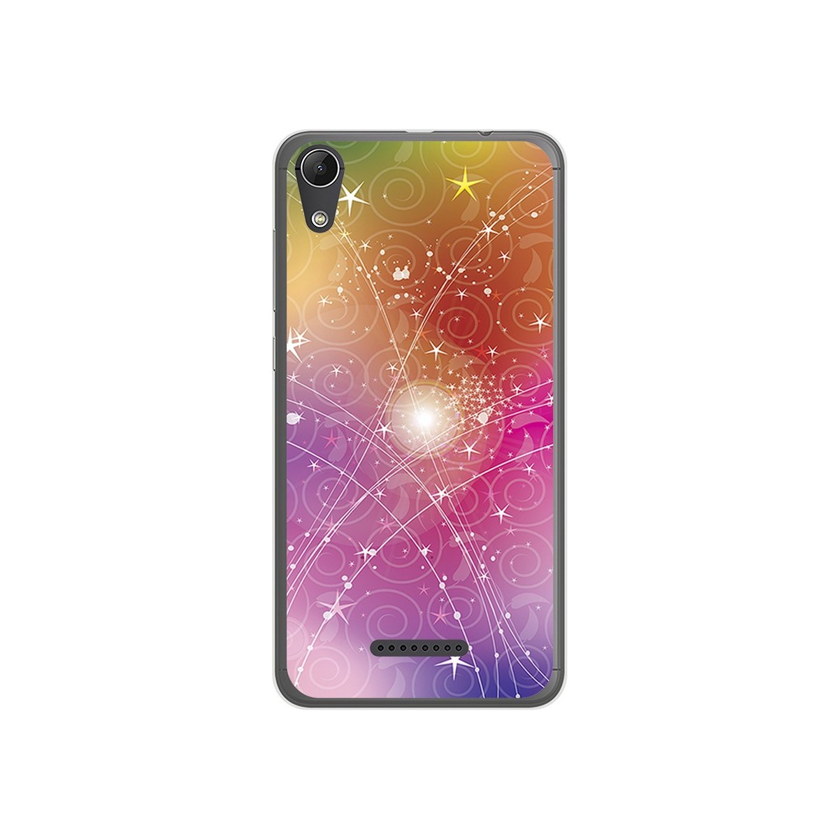 Funda Gel Tpu para Wiko Lenny4 Diseño Abstracto Dibujos