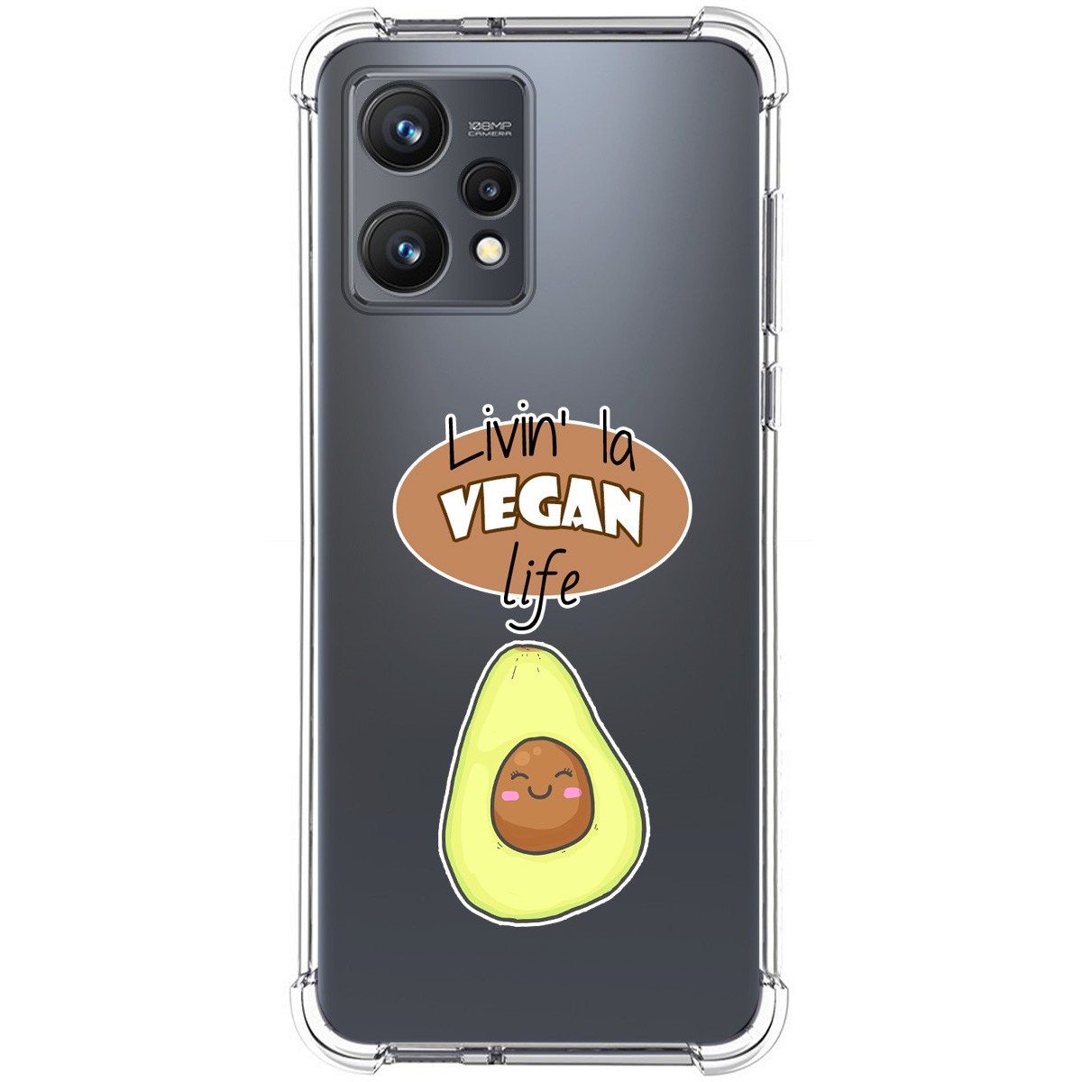 Funda Silicona Antigolpes para Realme 9 4G diseño Vegan Life Dibujos