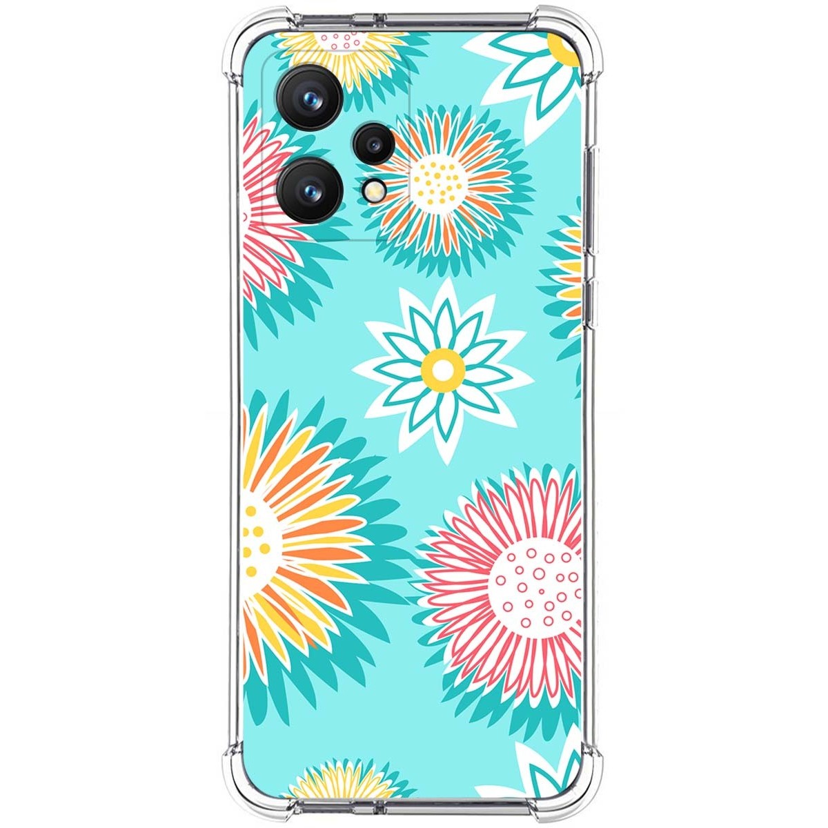 Funda Silicona Antigolpes para Realme 9 4G diseño Flores 05 Dibujos