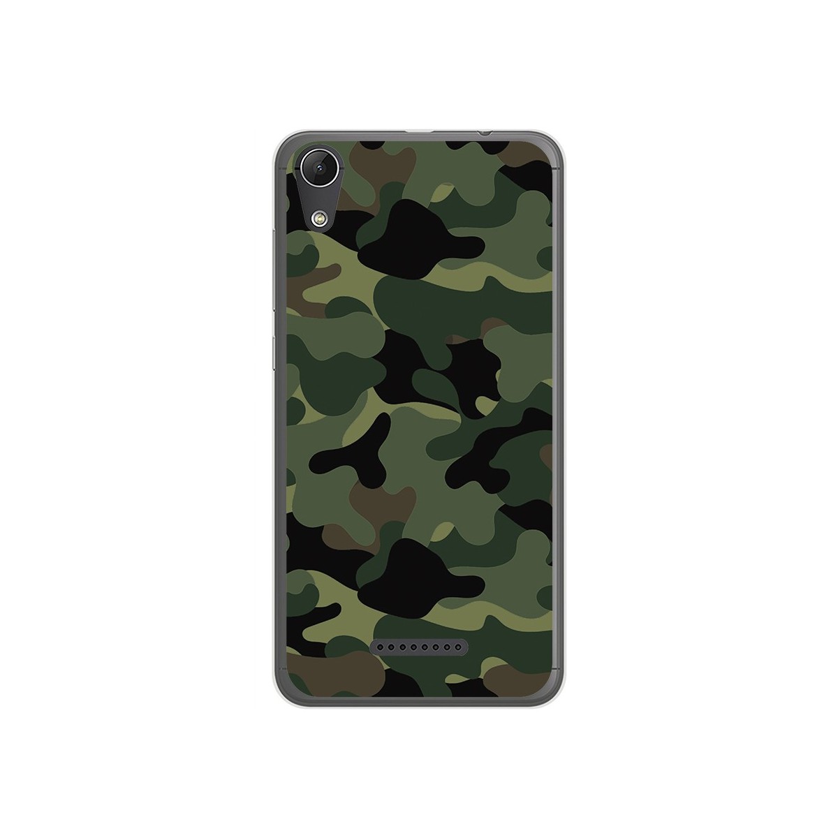 Funda Gel Tpu para Wiko Lenny4 Diseño Camuflaje Dibujos
